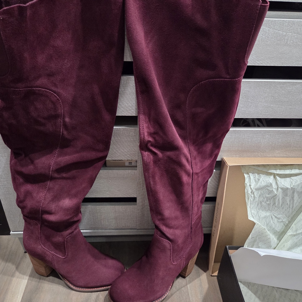 Kelsi Dagger Deep Burgundy Over-the-Knee Boots
